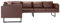 HEFZGDB Ecksofa Kunstleder Braun Sofa Chair Lounge Sofa Lesesessel Bequem Kleiner Sessel für Wohnbereich Schlafzimmer Aufenthaltsraum Empfangsraum