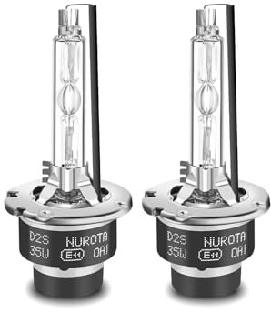 NUROTA D2S Xenon Brenner – 35W 5500K Kaltweiß Xenon D2S Scheinwerferlampe – Mit STVZO Zulassung – Hochwertiger Ersatz für OEM – 2 Stück