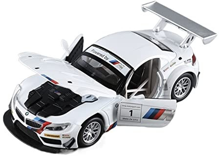 YCNXEB Miniatur Modelle 1 24 Für BMW Z4 GT White Alloy Die Casting Model Collection Display Spielzeugauto Kindergeschenke Originalgetreue Nachbildung