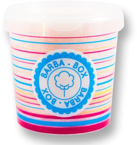 Barbe à Papa Vanille Rose BARB’A BOX – 26 Pots Individuels de 50g – Fabrication Artisanale en France par BENOIT – Idéal pour Événements, CE, Écoles, Mariages, Anniversaires & Collectivités (Cola)