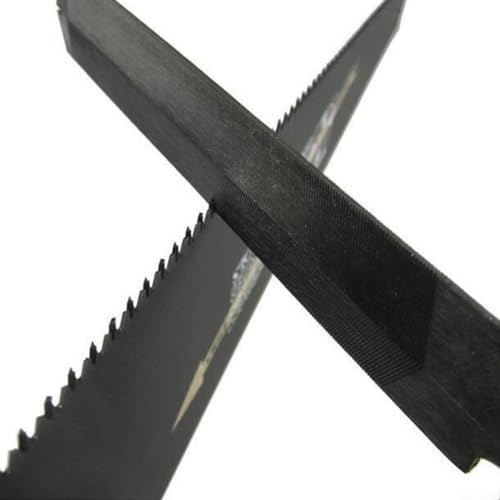 for Pruning Saw File, Shaped Hand Saw File for Sharpening and Deburring, Steel Rasp with Soft Rubber Handle, 150mm or 200mm(6inch)