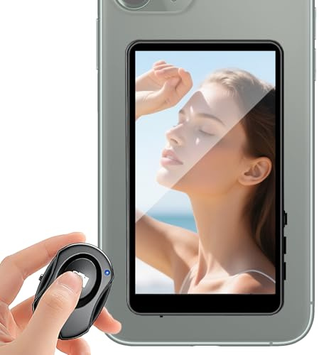 Monitor Selfie Pantalla Para Vlog | Espejo Para Teléfono Para Grabación De Cámara Trasera,Accesorios para Smartphone Grabación Grabación De Vídeo Vlog Foto con Smartphone Interior Exterior Viaje