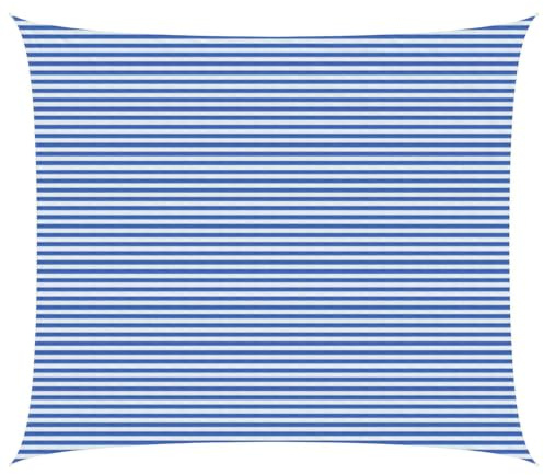vidaXL Sonnensegel 6 x 8 m HDPE Rechteckig Blau und Weiß