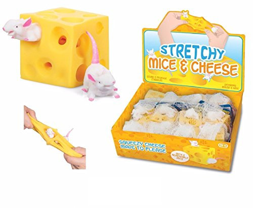 Tobar Stretchy Mice & Cheese Fiddle ADHD Autism Stress Relief Toy Kids