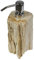 Fossil Seifenspender Natur Bad Flüssigseifenspender Versteinertes Holz Naturstein Dispenser Steinseifenspender ca. 20-21 cm