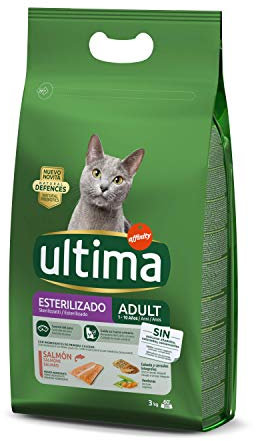 Ultima Sterilisiertes Katzenfutter für Erwachsene mit Lachs, 5 x 3000 g, insgesamt: 15000 g
