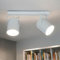 Licht-Erlebnisse Deckenstrahler Weiß 2‑flammig – schwenkbarer & drehbarer Deckenspot – lackierter Stahl – L:38 cm – E27 Fassungen – Spotleuchte Küche