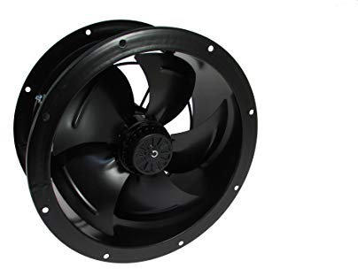 HVAC Spares Ltd Quality Industrial Duct Fan, Cased Axial Fan, Kitchen Extract, Extractor, 630mm Blade Diameter, 8 Pole, Single or Three Phase (Single Phase)