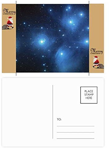 Postkarte mit Sternenhimmel, Weihnachtsmann, 20 Stück