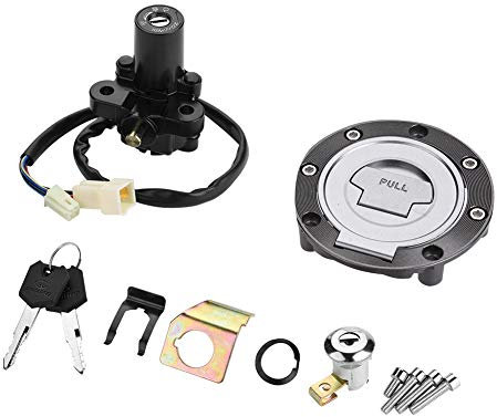 KIMISS Motorrad Sitzverriegelung, Tankdeckel Seat Lock Tankdeckel Verriegelungsschlüssel für Ymh YZF R1 R6 R6S FZ6 FJR1300