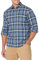 Amazon Essentials Men's Slim-Fit Long-Sleeved Button-Down Plaid Flannel Shirt, Black Blue Plaid, XL