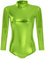 Ballettanzug Damen Frauen Langarm Body Ballett Trikot Turnanzug Gymnastikanzug Tanzen Bodysuit Tanztraining Gymnastik Kostüm Einteiler Metallic One Piece Leotards Oberteile Hell Grün L