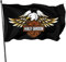 N/A LLMMM Harley Davidson Fahnen Flagge Flag Banner Polyester Material Gartenbalkon Gartendekoration Im Freien 90x150cm