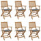 Tidyard Garten Essstühle Terrassenstuhl Klappstühle Gartenstühle 6 Stk.mit Kissen,Outdoor-Klappstuhl Regiestühle Holzstuhl Gartenm?bel Balkonstuhl Campingstuhl für Garten,Terrasse,Strand