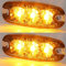AGRISHOP 12/24V 3LED Warnlicht Stroboskoplicht,Super Flach Led Frontblitzer Amber Blitzer,Seite Blitzmodul Led Orange
