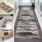 QQrunner Teppich Läufer Flur rutschfest 100x600cm Küchenteppich Modern Abstrakt Grau Waschbar Meterware Schlafzimmer Korridor Teppichläufer Lang, Länge Anpassbare, 60/70/ 80/90/ 100/110/ 120cm Breit
