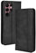 WEIOU Leather Folio Cover per Samsung Galaxy S22 Ultra 5G, Custodia in Pelle PU Magnetica Libro Flip Portafoglio con [Funzione Stand]. Nero