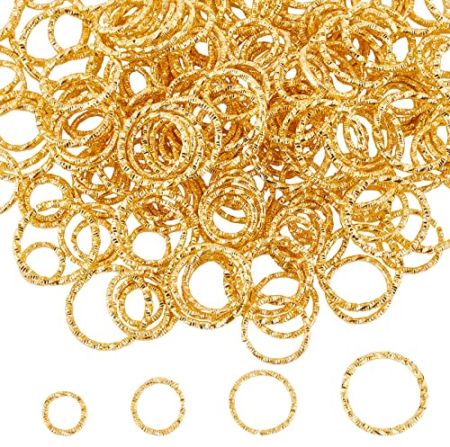 UNICRAFTALE Über 400pcs 8/10/12/15mm Goldener Sprungring Offene Sprungringe Eisen Connetor Ringe Schmuckherstellung Finden Für Ohrringe Halsketten Schmuckherstellung