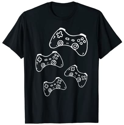 Handdrawn Gamer Gamepad Joystick T-Shirt