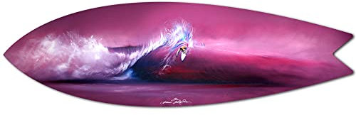 Surfboard Deko Wack Move, DECLINA, Surfbrett, dekoratives Surfbrett, Wanddekoration, Surfdekoration, Alu-Dibond, 100 x 30 cm
