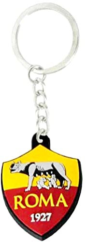 CALCIOGADGETS Portachiavi ROMA UFFICIALE in GOMMA MORBIDA Portachiave Stemma della Magica KEYRMSTGO1104