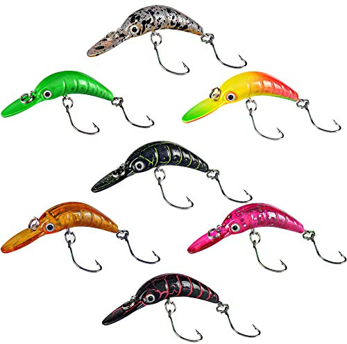 Messeneuheit 2025 UV aktive Premium Forellen Wobbler Set in fängigen Farben 7 Stück 2,5g 5cm | Wobler auf Forelle Angeln Wobbler | Forellenwobbler Forellenköder Wobbler Forelle (7 Stück 2,5g 5cm)