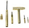 Faotup 1 martello multifunzione dorato, piccolo martello in ferro con cacciaviti nel manico, set di cacciaviti piccolo, martello per la creazione di gioielli, artigianato, 15 x 5 x 1 cm, 1 pezzo, oro