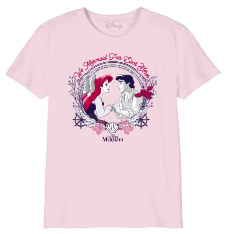 Disney « We Mermaid for Each Other » GIDLITLTS001 T-Shirt Enfant, Rose Pale, Taille 12 Ans