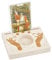 GORGECRAFT Porte-Cartes de Tarot en Bois Bougeoir Sculpté Motif Lune et Main de l'espoir 10x8x1.5cm Présentoir D'Autel en Forme de Rectangle pour Outils de Divination de Sorcière Décor de Tarot
