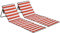 Outsunny Conjunto de 2 Esterillas de Playa Plegable Esteras Acolchadas con Respaldo Reclinable y Bolsa de Transporte para Jardín Camping 142x51x40 cm Rojo y Blanco