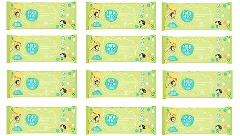 12x Fred & Flo Kind & Gentle Fragranced Wipes 60 Pack