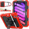 SEYMAC stock Case for iPad Mini 7 (A17 Pro)/ Mini 7th/6th Generation Case 8.3 inch(2024/2021), Full-body Shockproof Cover with 360° Rotating Stand/Hand Strap, Screen Protector & Pencil Holder, Red