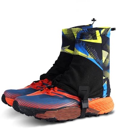 Pilipane Trail Gaiters Low Gamasche Unisex, Sanddichte Bein Trail Gamaschen, spritzwassergeschützte Outdoor Knöchelgamaschen für Männer und Frauen zum Wandern und Rucksackreisen(Yellow)