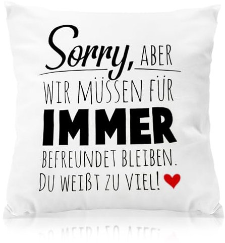 NHYDZSZ Kissenbezug, 45x45cm Leinenmaterial Kissenbezug Geschenke für Freundin Geburtstag,Kopfkissenbezug - Weihnachten Geschenke für Frauen für Beste Freunde Mädchen Schwester Kollegen