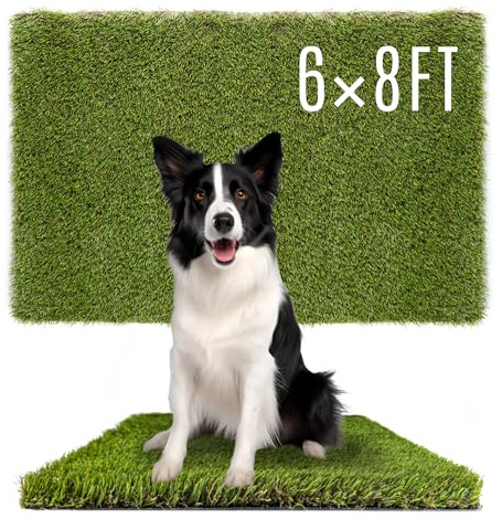 SUNTURF Dog Grass Pads 6 x 8 FT Artificial Grass Pee Pads for Dogs Potty Fake Grass Rug Turf Mat for Dogs Training Indoor Outdoor Garden Lawn Artificial Grass Rug