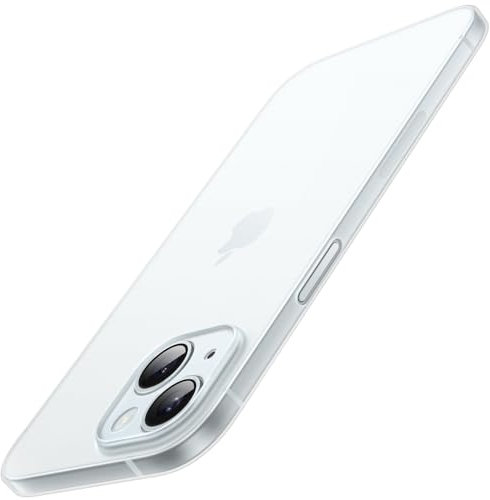 JETech Ultra Dünn Hülle für iPhone 15 Plus 6,7 Zoll, Kameraobjektivabdeckung, Leicht Matt Finish PP Hard Minimalistisch Hülle, Unterstützt Kabelloses Laden (Translucent)