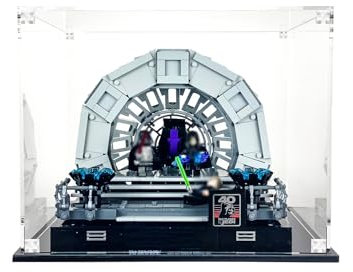 icuanuty Acryl vitrine für Lego Thronsaal des Imperators – Diorama 75352, staubdichte Display-Box für Lego 75352, Größe: 25 x 25 x 25 cm (Display Case Only)