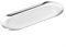 DAZZLEEX Bandeja de acero inoxidable, plato ovalado pequeño, acero inoxidable para té, frutas, cosméticos, joyas (30 cm)
