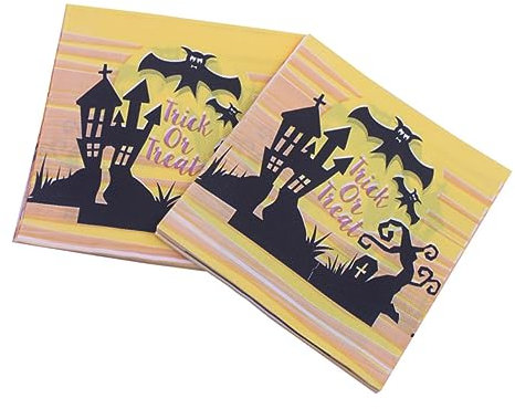 GLEAVI 20st Halloween Servierutensilien Einweg-papierhandtücher Papierservietten Für Getränke Farbige Servietten Dinner-party-servietten Aus Papier Taschentuch Drucken