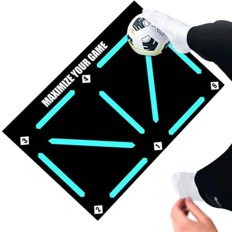 Generisch Fußball-Schritt-Trainingsmattem, Fussball Matte Ballkontrolle Fussballmatte, Fussball Trainingsmatte, rutschfeste Stoßdämpfende Gummi Fussballmatte Training, Geschenke Für Fußballliebhaber