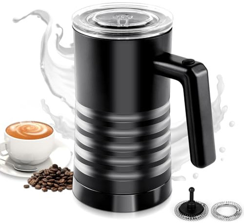 HOTUT Milk Frother Electric, 4 in 1 Automatic Milk Frother, 350 ML Automatic Frother and Milk Steamer, Silent Operation Milk Heater for Coffee, Latte, Cappuccino, Chocolate Milk