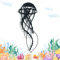 keluly Medusa Metallskulptur, Wanddekoration, Schild, Souvenir, Poster, Dekoration, Meerestiere, Geschenk für Meer- und Ozean-Fans, Entdecker, Fischer, Seemann.