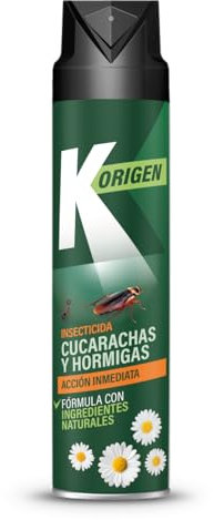 K-ORIGEN - Insecticida Cucarachas y Hormigas | Protección Natural y Eficaz | Eficacia Garantizada | Aerosol de 500 ml
