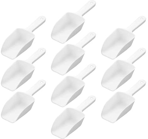 JISADER Eisschaufel Servierschaufel Küchenutensilien Backschaufel Mehl Reis Popcornschaufel, Weiß