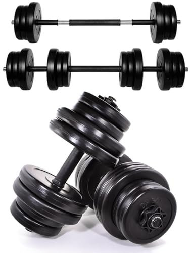 A2Z SPORT® 2 in 1 Kurzhanteln 2er Set 20kg / 30kg / 40kg / 50kg Verstellbare Hanteln & Langhantel Set - Gewichte Hantel Set Kurzhantel Dumbbell Set mit Verbindungsrohr für Krafttraining