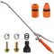 Sprühstab aus Metall, 73,7 cm, geeignet für 1,27 cm und 0,95 cm Schlauch-Schnellverbinder, 0,6 cm und 0,95 cm Messing-Spritzstab, Ersatzstab, integriertes Absperrventil, Edelstahl-Sprühstab, mit