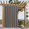 Lsjoaw Outdoorvorhänge 1Stück Outdoor Vorhang Wetterfest Sonnenschutz Gardinen Vorhang außen mit Ösen Curtains Sichtschutz Schutz für Terrasse Pergola Garten Pavillon (B254xH241CM) Grau