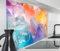 timalo Herd Spritzschutz Wand Spüle, Küche Küchenrückwand Glasoptik | Acryl Glas 2mm | Glasrückwand Acrylglas Küchenpaneele Küchenspiegel | 140x50cm Bunte Kristalle