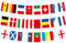 2024 Football Bunting Decorations, 2024 Bunting Flags European Cup 2024 Bunting Flags -Includes 24 Teams for Garden, Bar, Restaurant, Party Decoration