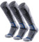 WEIERYA Skisocken,Merinowolle ski socken für Herren Damen Geeignet für Skifahren,Snowboarden,Outdoor Wintersport,Grau 3 Paar (45-48)